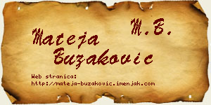 Mateja Buzaković vizit kartica